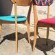 Pair of vintage chairs in solid beech