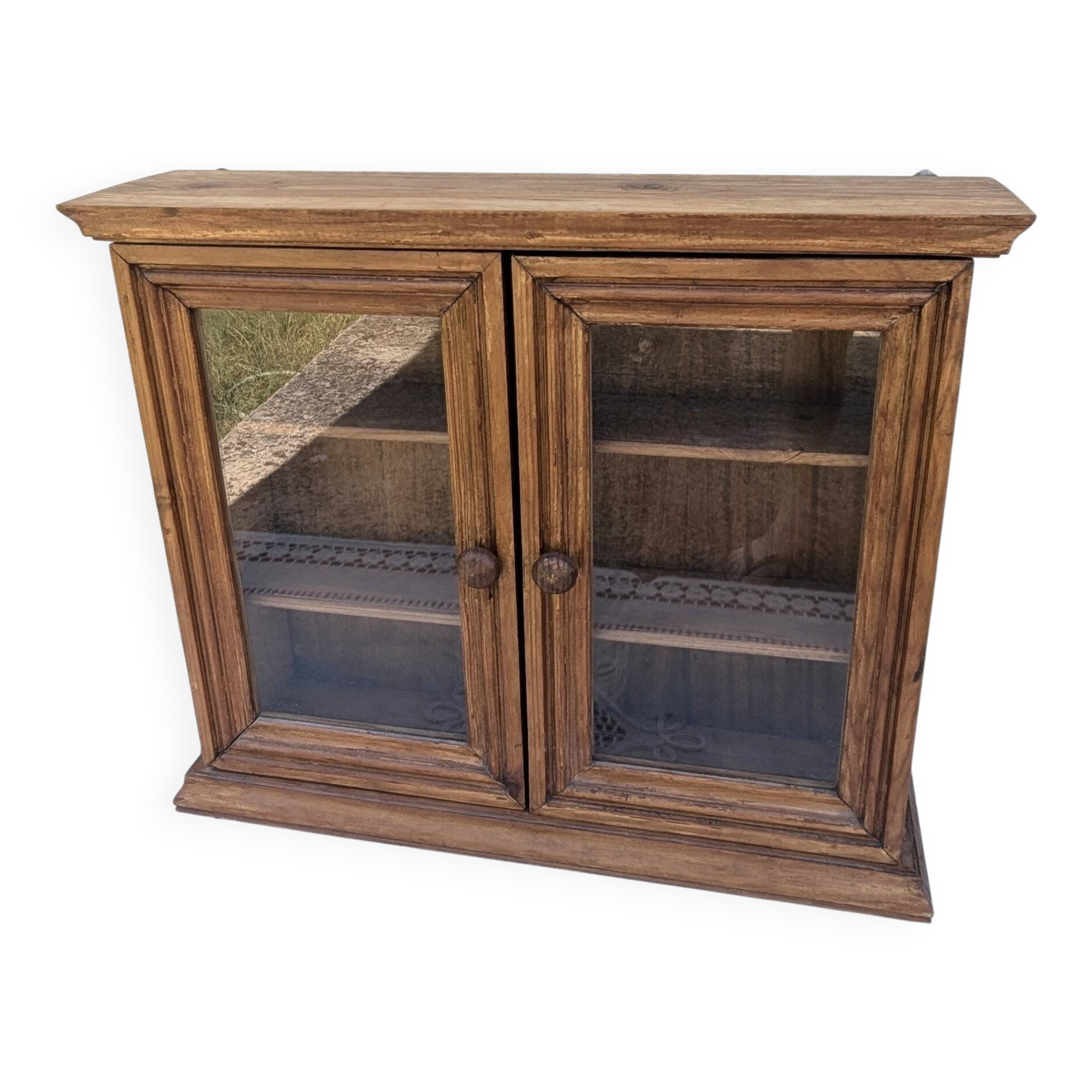 Small Wall Display Cabinet Pine Chalet Mountain Vintage Decor 60s 70s