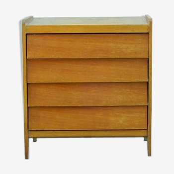 Commode vintage bois clair 1960