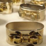 8 silver and gold napkin rings