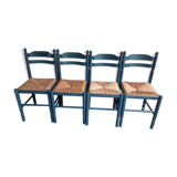 4 vintage mulched chairs