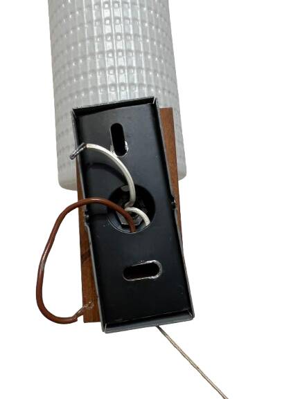 Pair of wood and glass wall sconces