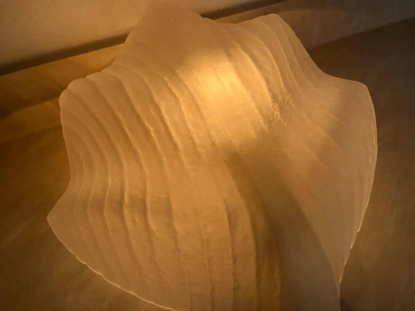 Midcentury glass wall lamps by Zelezny Brod, around 1980s