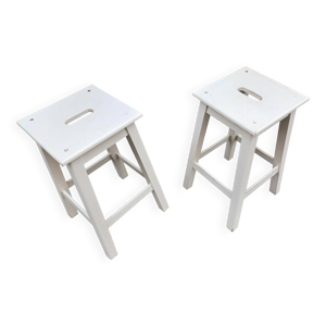 Paire de tabourets d'atelier