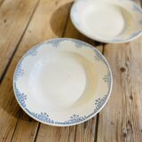 Set of 2 deep plates Faiencerie Des Rochers