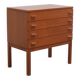 Commode suédoise en teck avec poignées en métal, années 1970