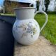 Ancien pichet broc émaillé fleuri B freres cafetiere emaillee