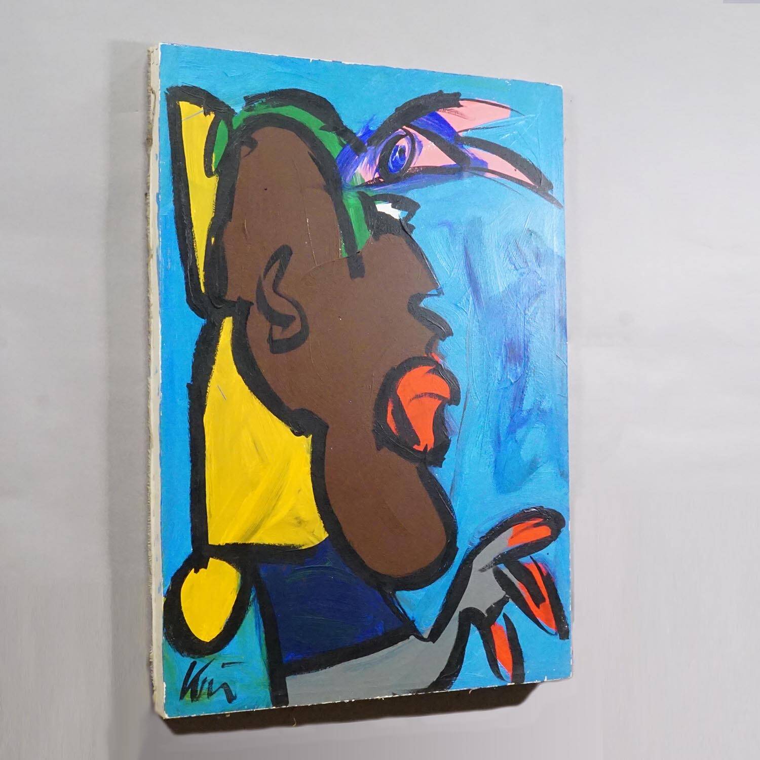 Abstract oil painting from the 20th century by Peter Robert Keil, Germany.