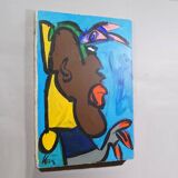 Abstract oil painting from the 20th century by Peter Robert Keil, Germany.