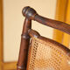 Canned armchair wood imitation bamboo, colonial armchair, interior decoration