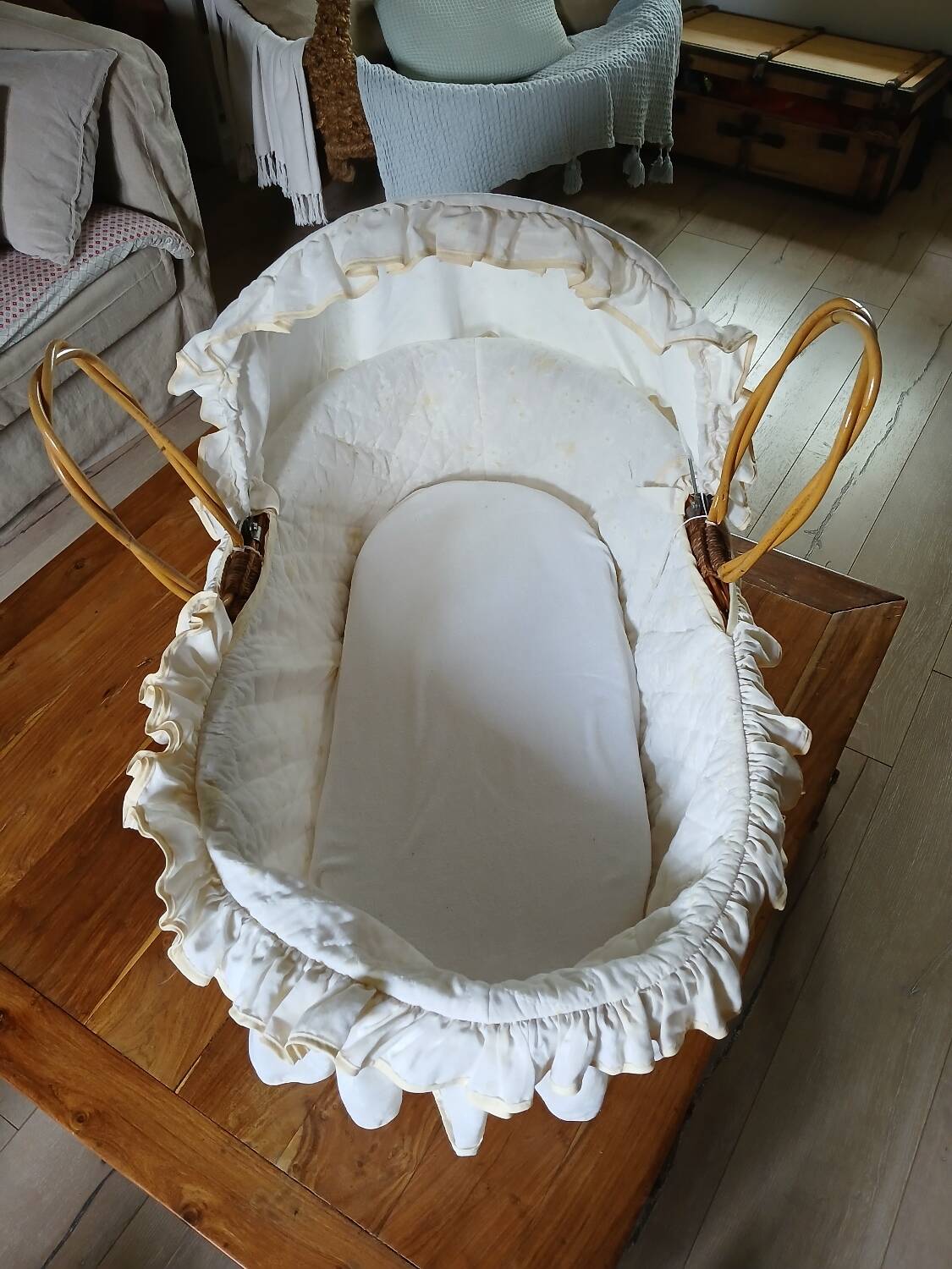 Antique wicker basket