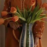 Hand painted ceramic pitcher
