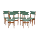 6 chaises à dossier de forme géométrique