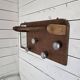 Vintage 60s oak coat rack