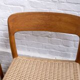 4x Niels Møller chair Model 75 in Oak, 1960s Denmark