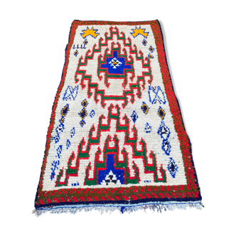 Azilal rug in wool and handmade cotton 110x215cm