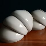 5 stoneware bowls Digoin Sarreguemines grespots