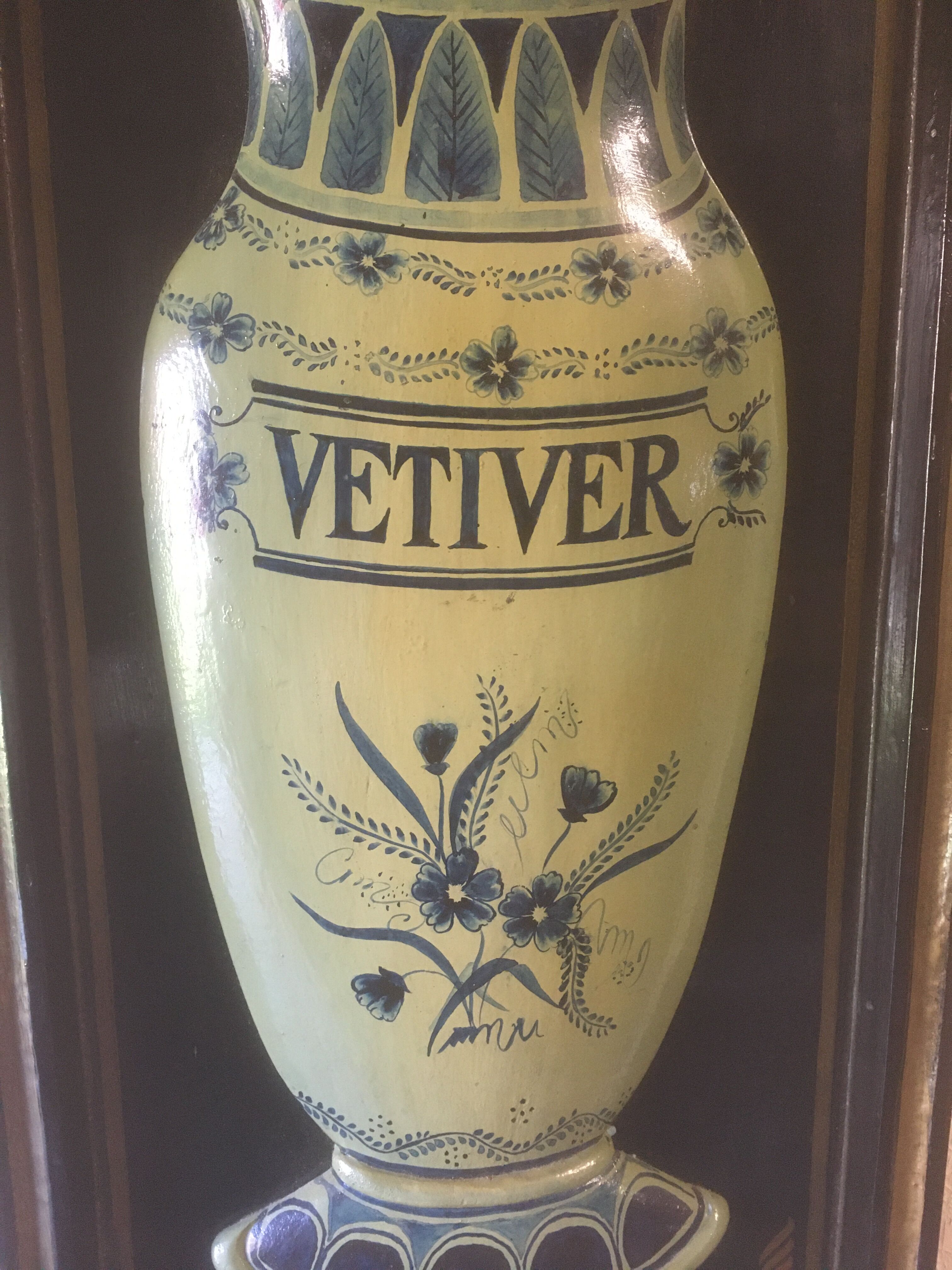 Wooden relief panel "Chemist Druggist" from Country corner