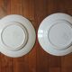 Set of 2 plates in faience Creil Montereau pagoda decorations