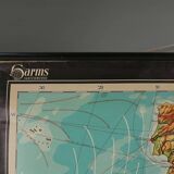 Large Educational Wall Chart or Map of Africa, Germany 1950s