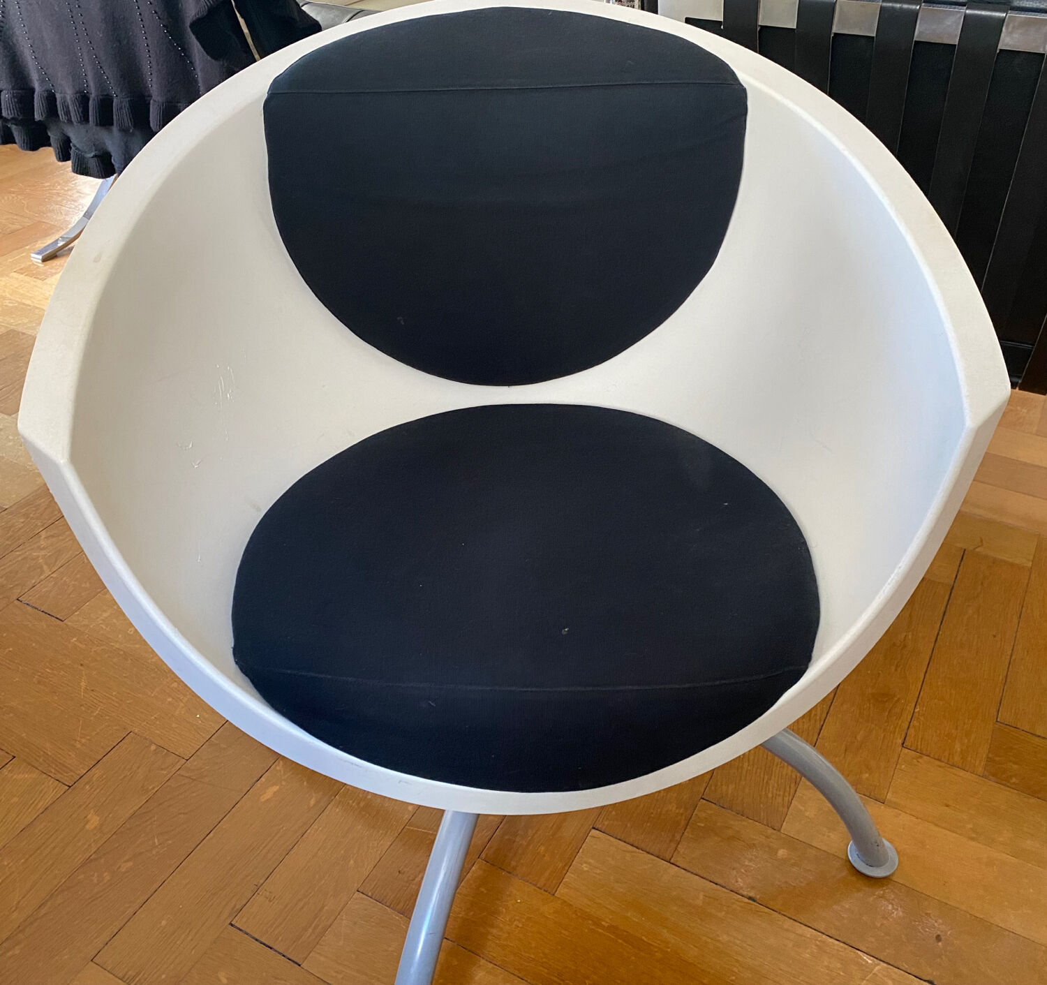 Armchair ball design Mia Lagerman, swivel, 90s