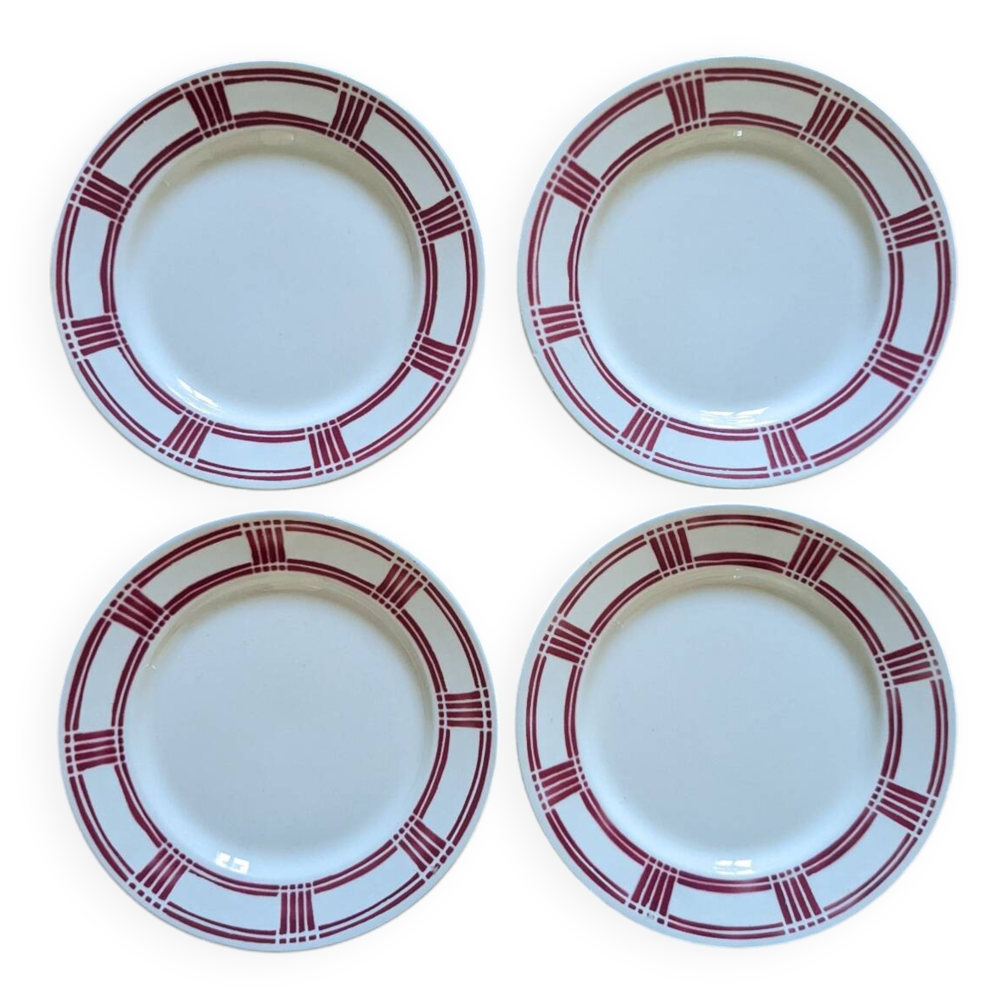 4 Badonviller dessert plates