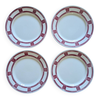 4 assiettes à dessert Badonviller