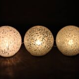 1980s Glass Globe Table Lamp , 3items available