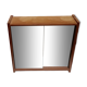 Small wall-mounted bathroom cabinet with vintage mirror doors