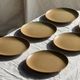 Set of 6 dessert plates in stoneware Village France D20