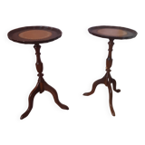 Pair of pedestal tables