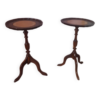 Pair of pedestal tables