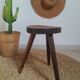 Tabouret de campagne tripode vintage
