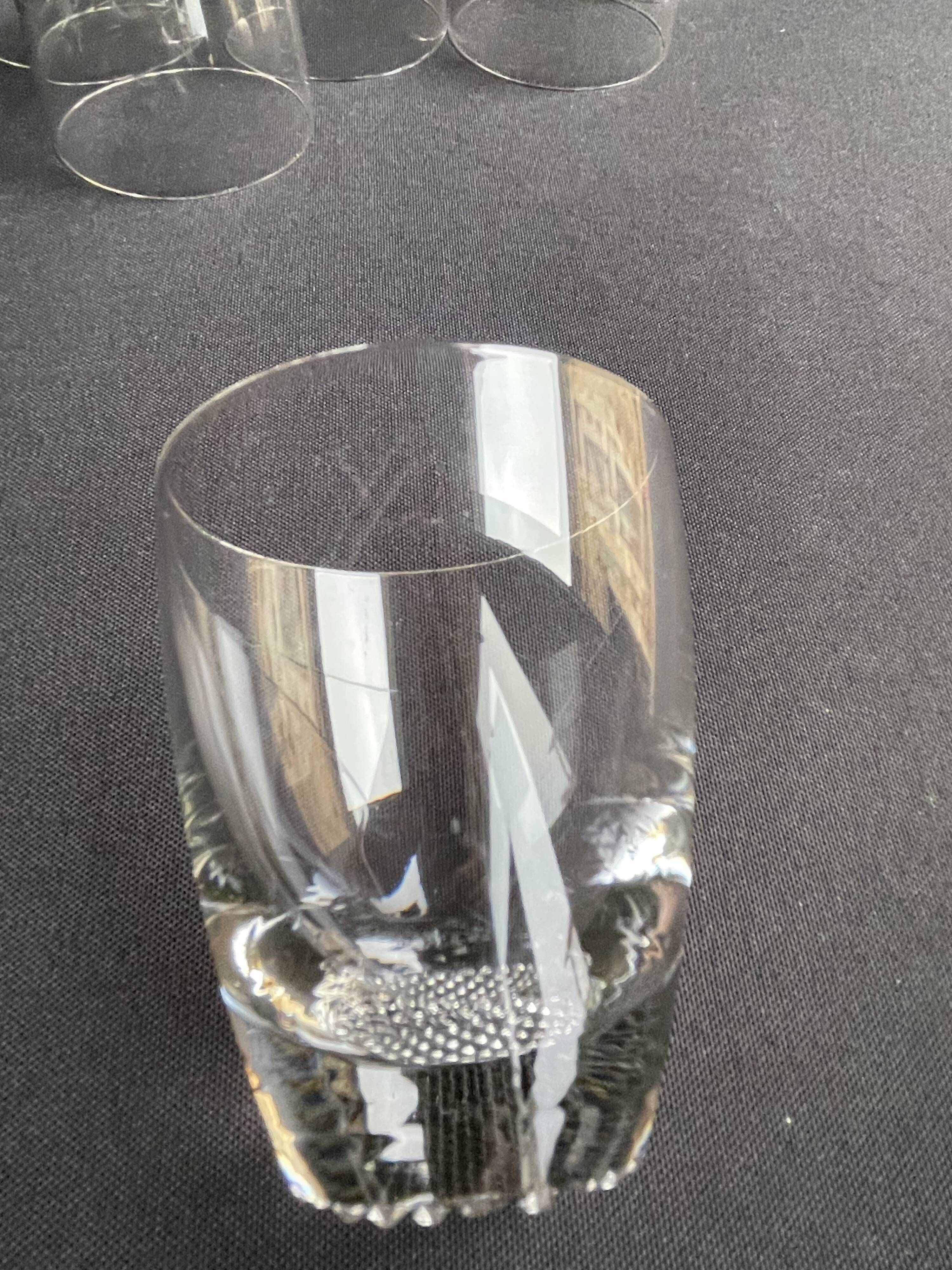 Large glasses (9) - Mid-century modern - Crystal