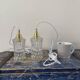 Lot de deux baladeuses en verre scandinave