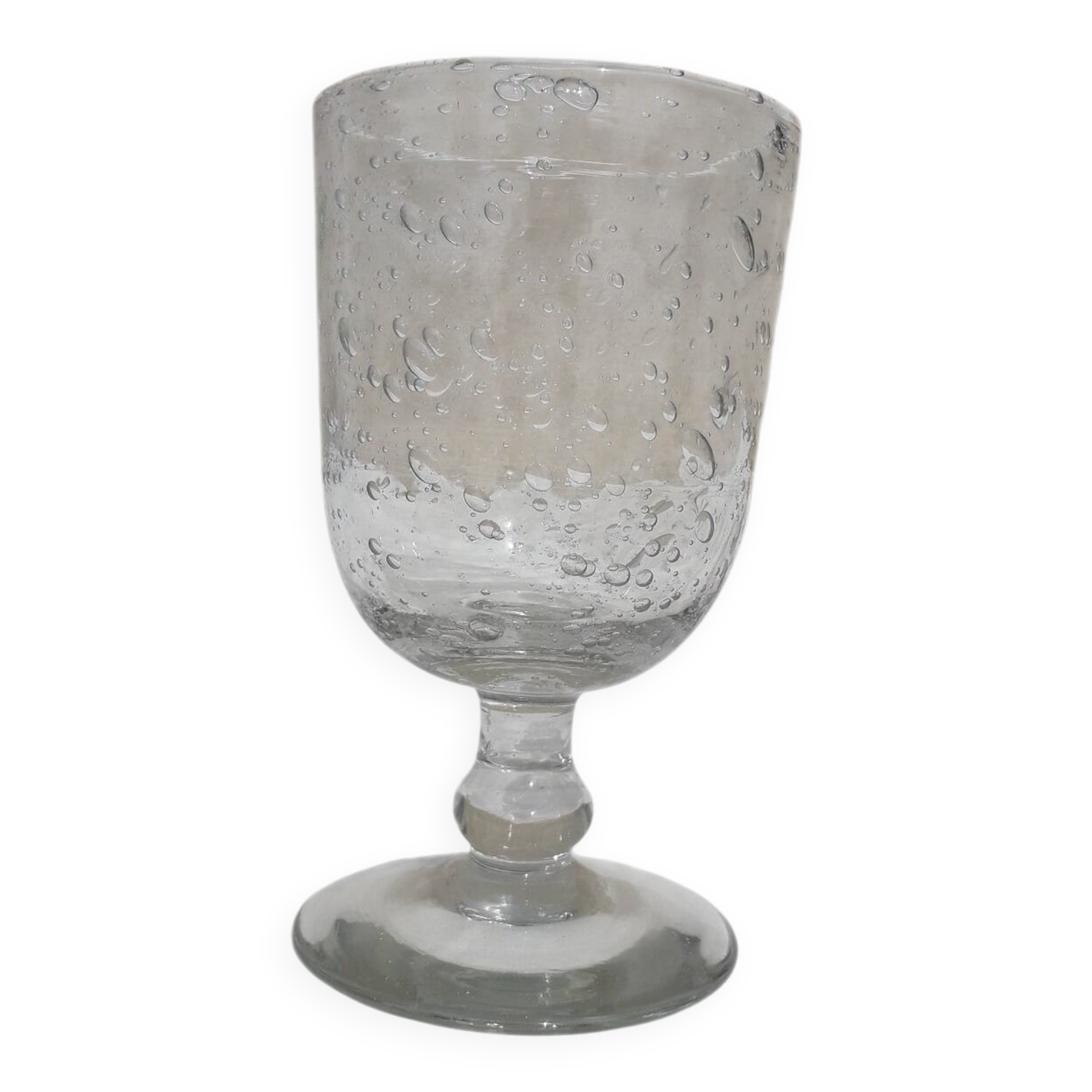 Verre bullé à pied