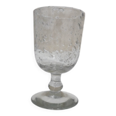 Verre bullé à pied