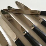 Set of 12 fruit knives in black bakelite