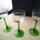 3 Grands verres à vin blanc d'Alsace  Décor meulé