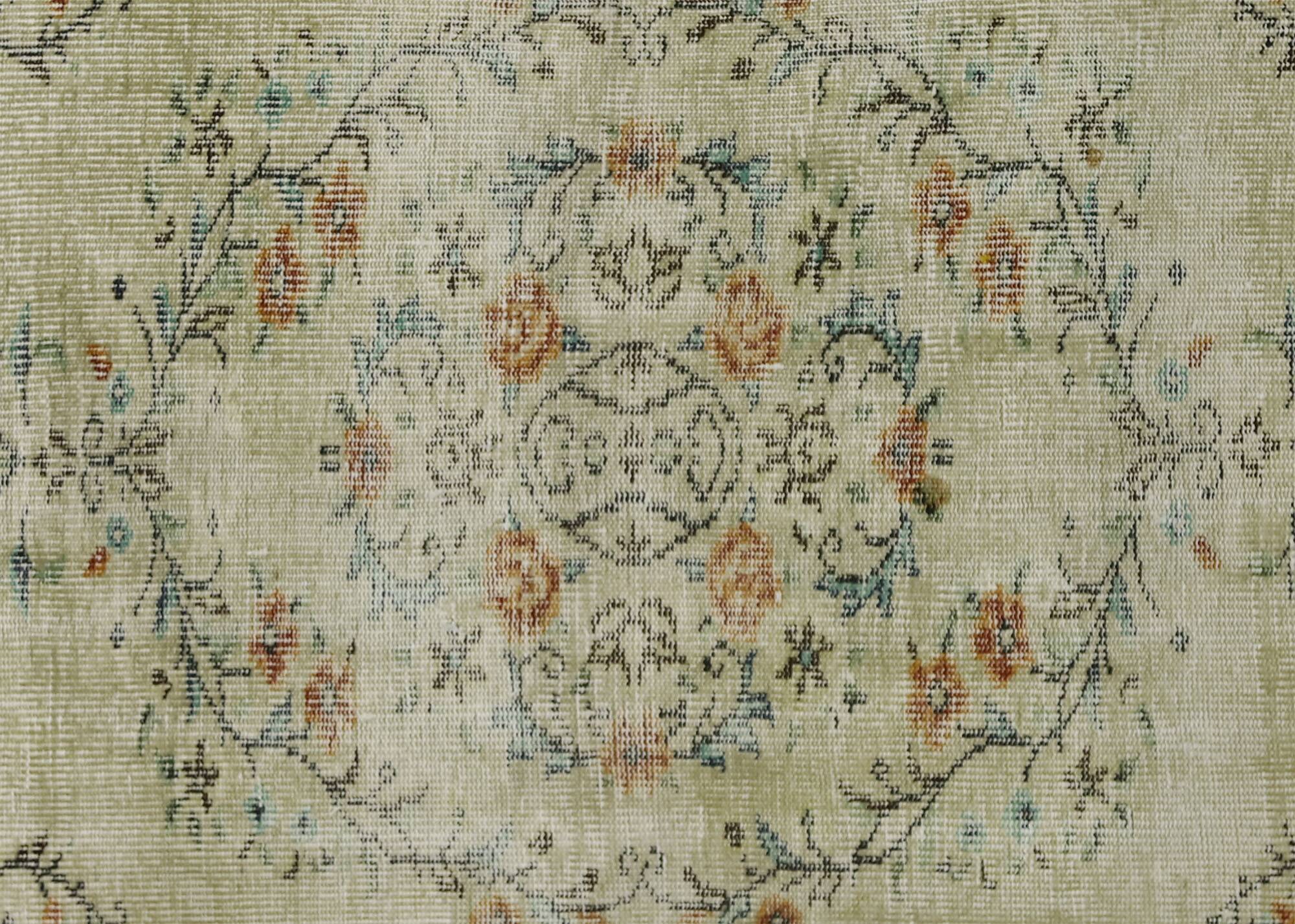 ONE-OF-A-KIND TURKISH HANDWOVEN VINTAGE RUG - RUSTIC VINTAGE CHARM 206X 109