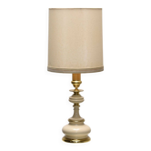 Lampe Cenacchi surdimensionnée beige et or. Vers 1980.