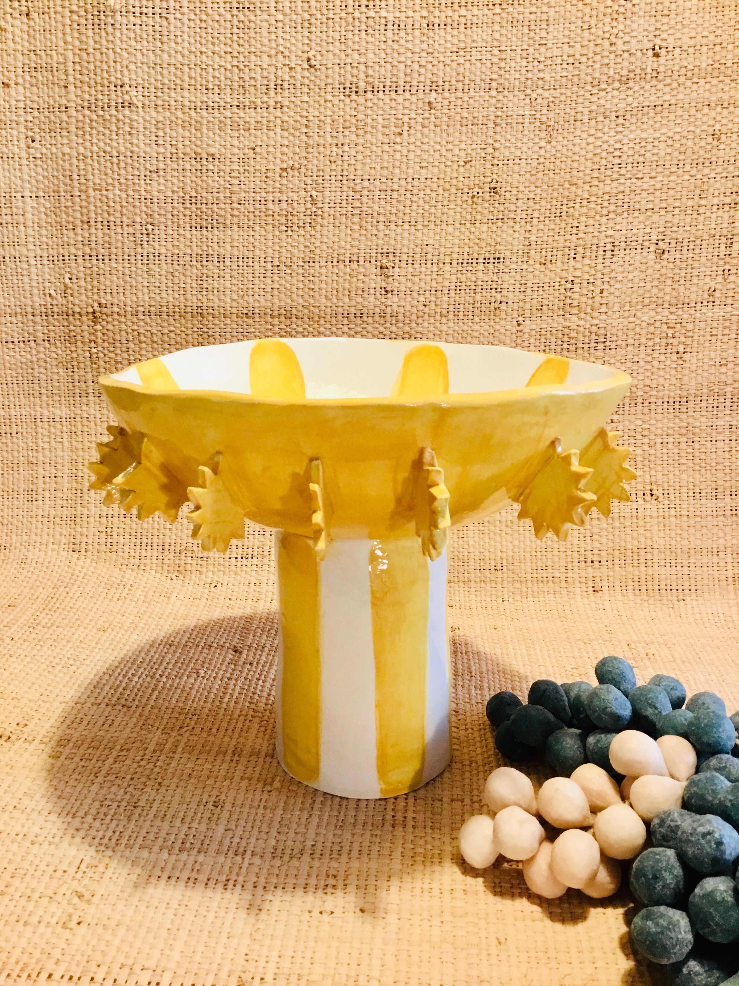 Hand-painted ceramic cut