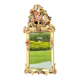 Miroir en bois sculpté doré et polychromé Venise vers 1880 40x81cm