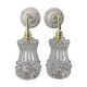 Pair of vintage gold and chiseled glass wall lights
