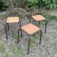 Three workshop stools
