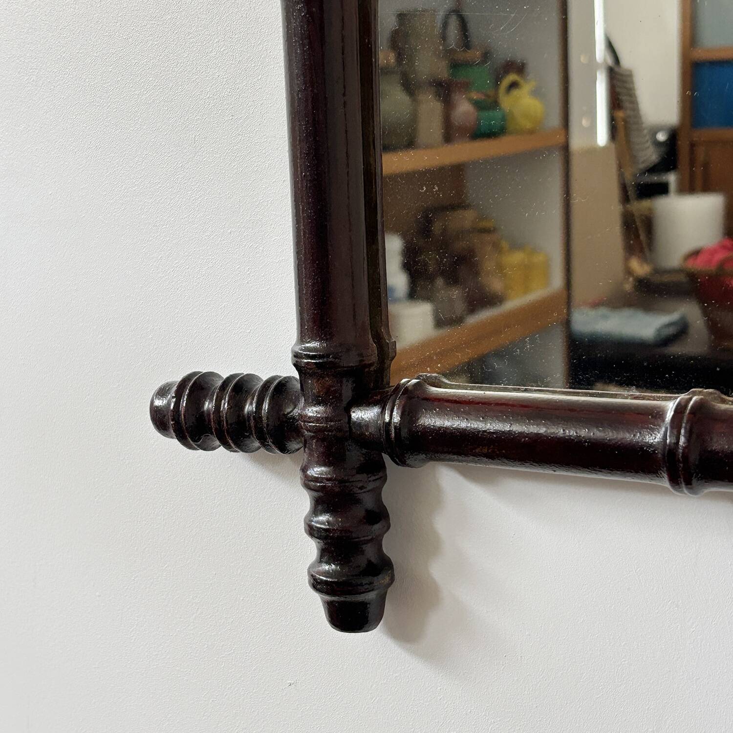 Vintage bamboo mirror from the 60s