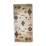 Vintage Moroccan carpet Berber rug style 2.3' x 4.7' (71cm x 145cm) 1970s, 1C758