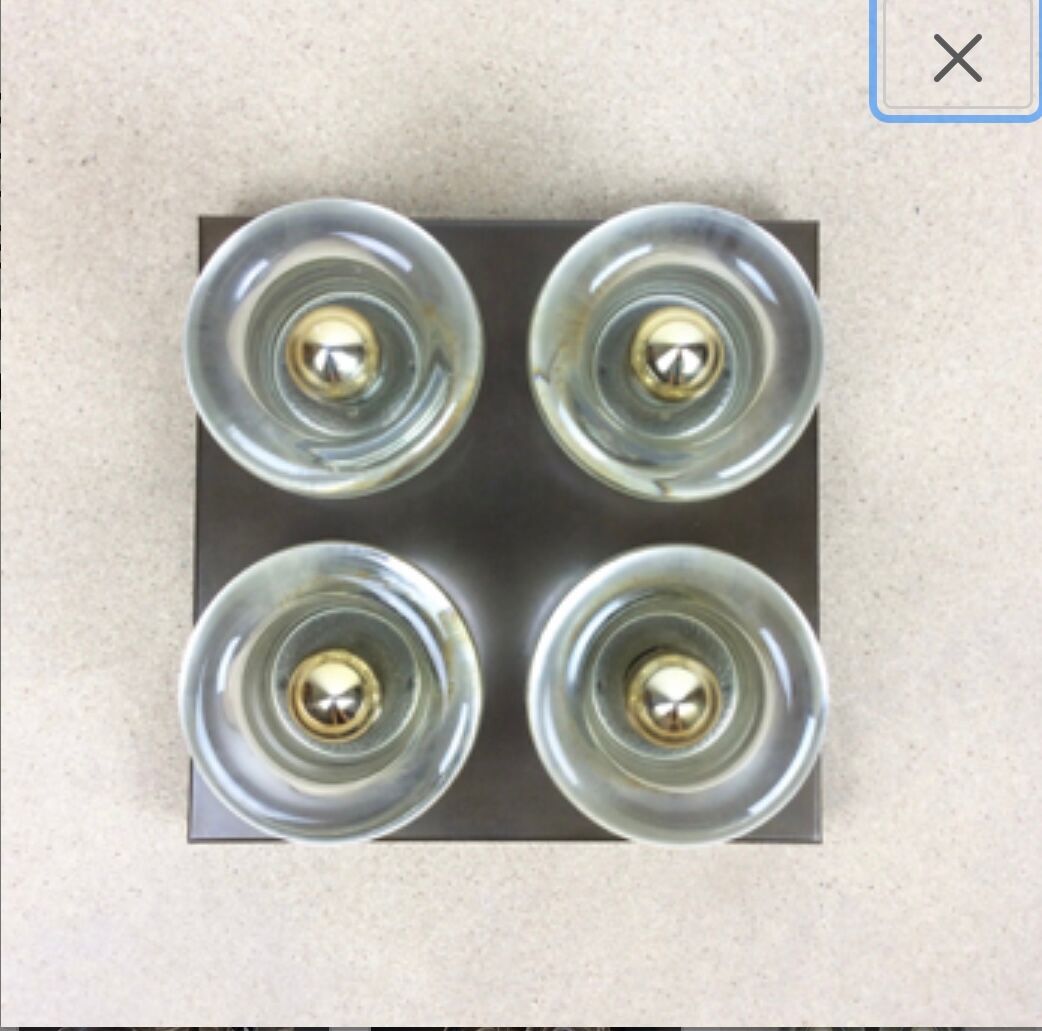 Copper modernist wall lights by Cosack Lights, Germany 70s