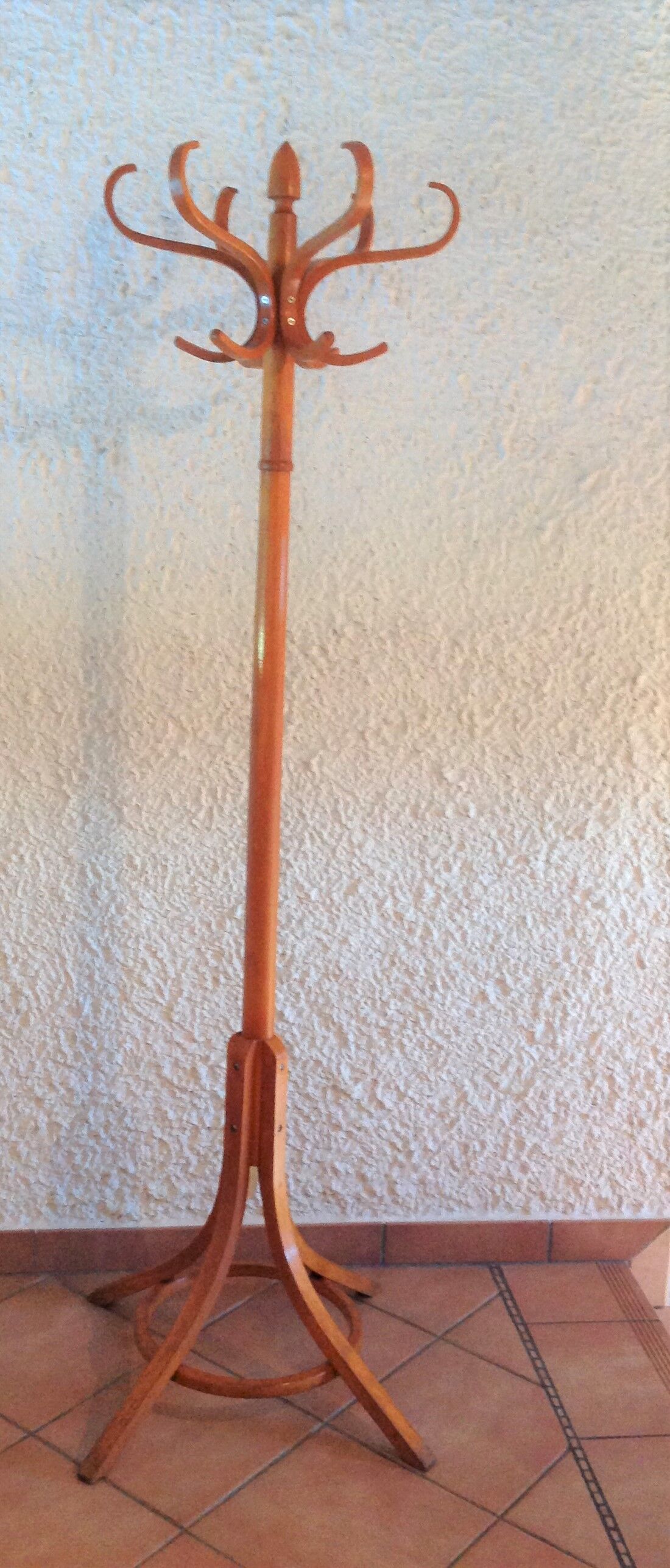 Coat rack with six heads in curved wood Baumann / vintage 50s-60s