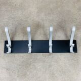 Wall-mounted coat rack with 4 designer hooks, Cyprès model, by Unilux
